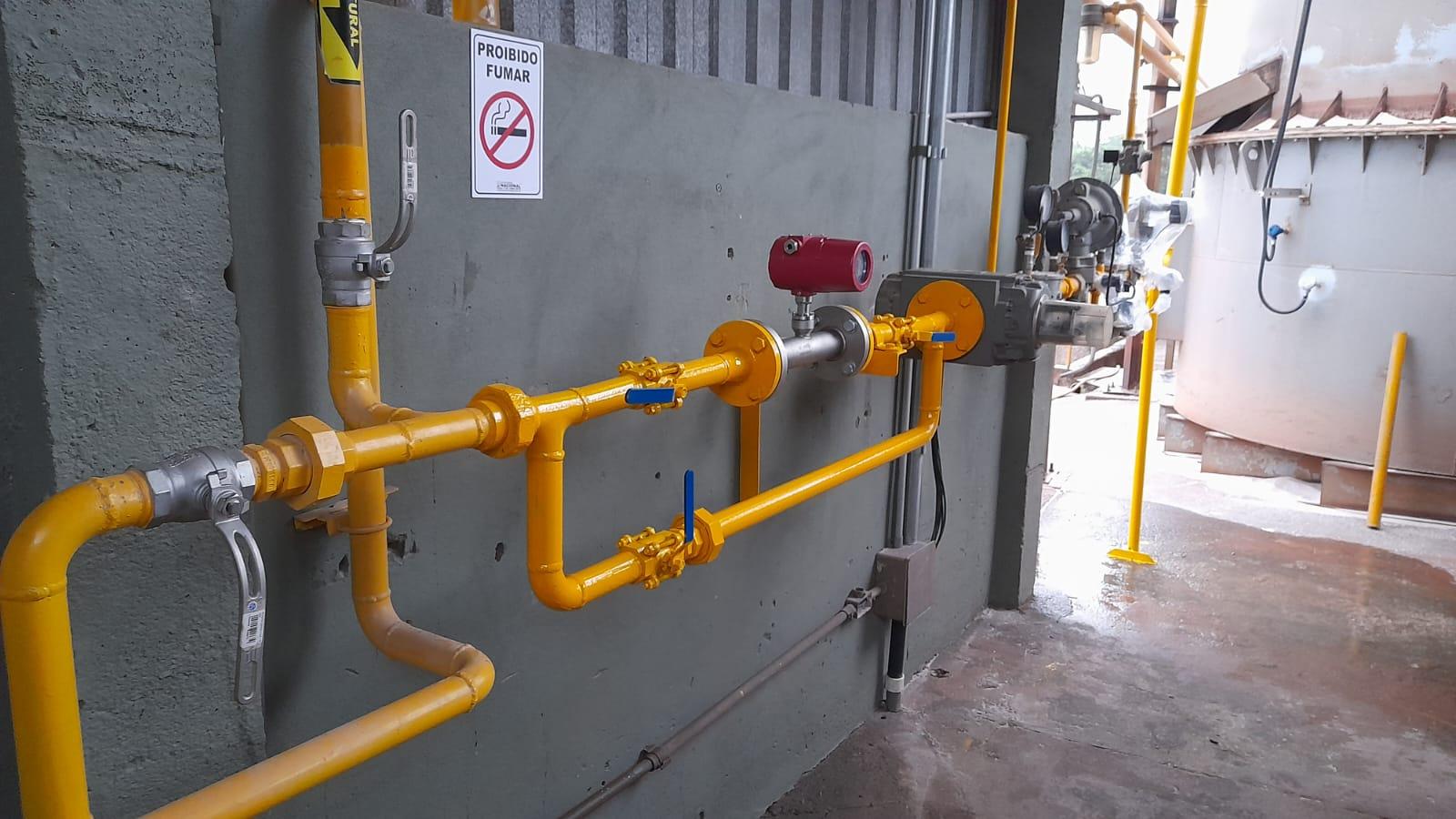 Medidor de Vazão Mássico Termal TechMeter instalação técnica industrial
