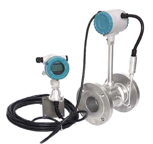 Medidor de Vazão Vórtex TechMeter com sensor e flange industrial